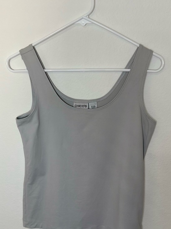 Chico's Tops - Chico's Gray Scoop Neck Tank